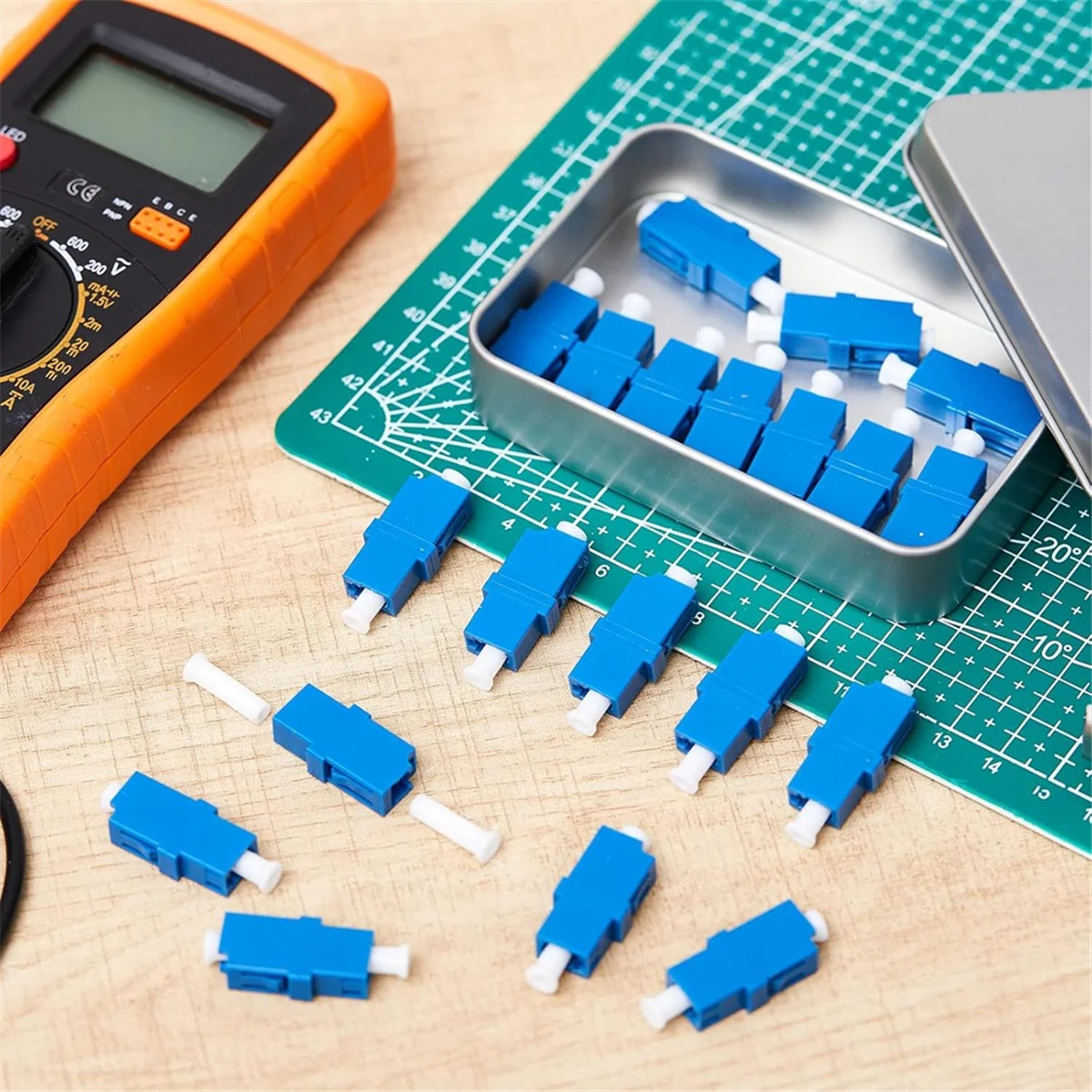 

AA25 20 Pcs LC Fiber Coupler LC UPC-Single Mode Fiber Adapters Connectors Cleaned and Extend Optical Cables