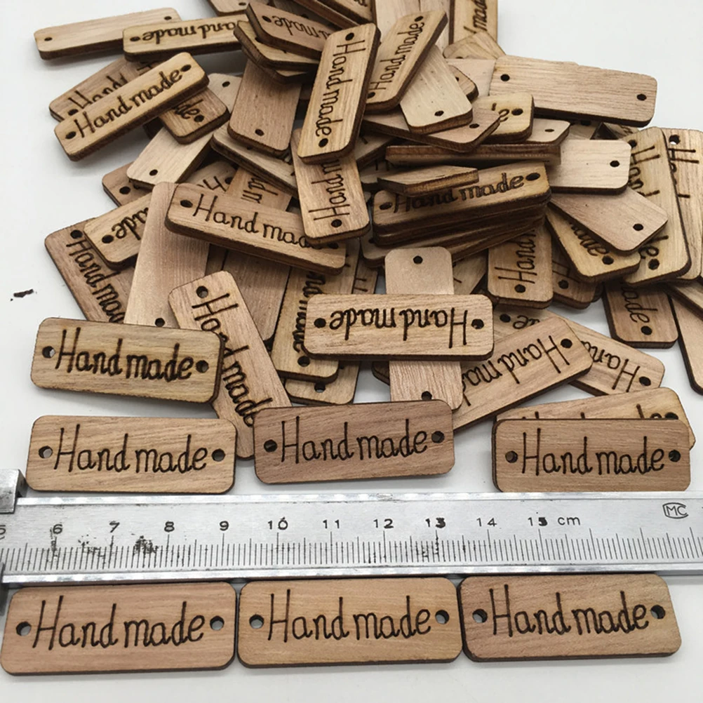 

100pcs Natural Wood Chips Carved Letter Wooden Ornaments DIY Crafts Handmade Jewelry Accessories Smooth Surface Premium Quality