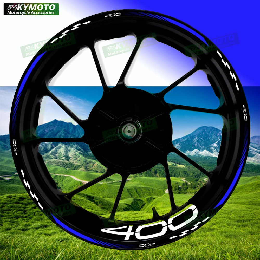 

For Z400 Z 400 motorcycle accessories 17 inch front and rear wheel decals fairing hub modified reflective stripe stickers