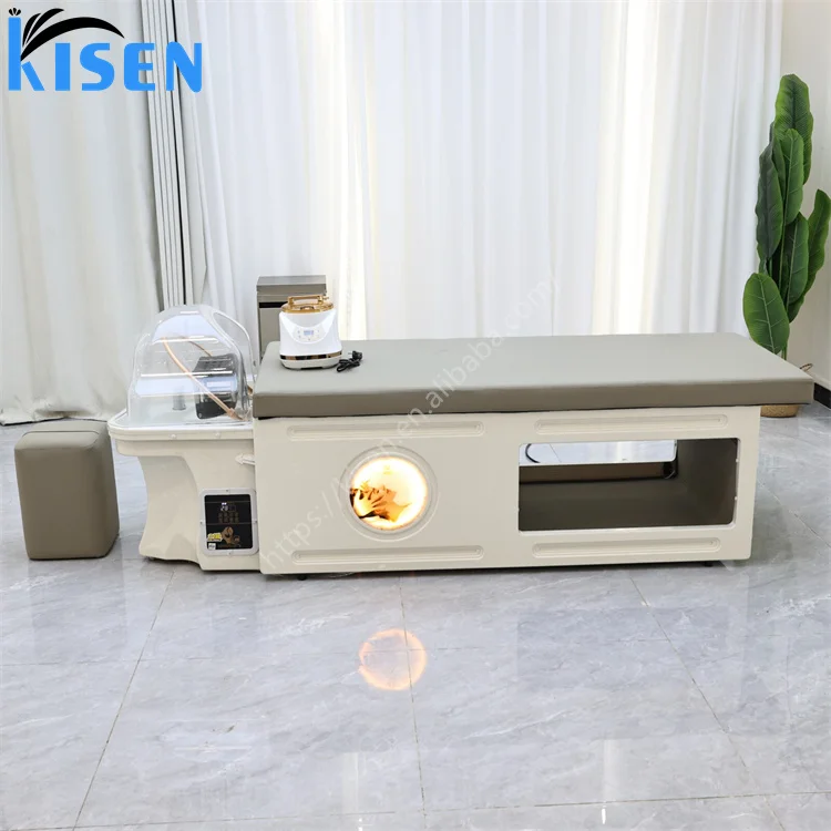 New Design Japanese Head Spa  Shampoo Massage Bed Hair Salon Washing Chair with  Extensible Basin, Water Circulation and Steamer