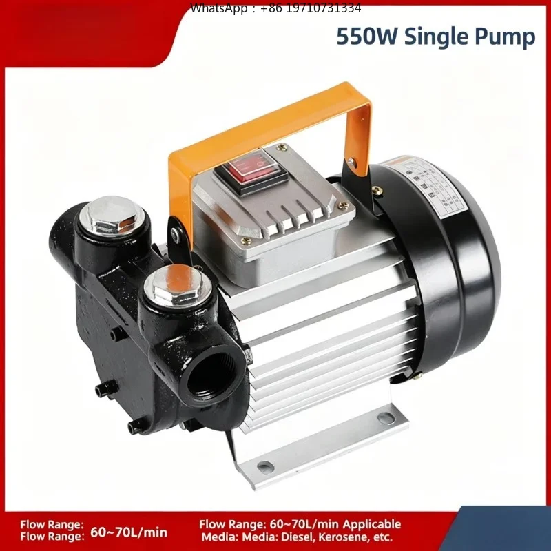 220V Electric Diesel Fuel Transfer Pump Self-Priming Suction Oil Pump High Flow Refueling Pump for Vehicle Truck Tank