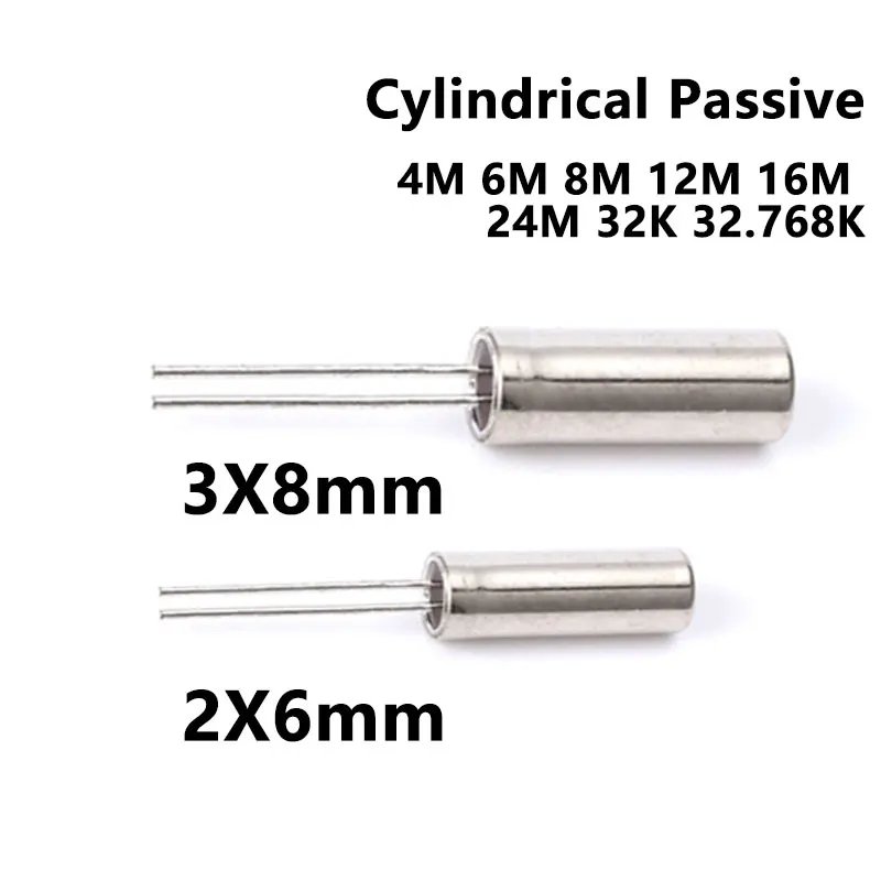 10PCS 4Mhz 6Mhz 8Mhz 12Mhz 16Mhz 20Mhz 24Mhz 32.768K 32.768K Quartz Crystal Resonator Passive Oscillator HC49S 8.000MHZ 11.0592M