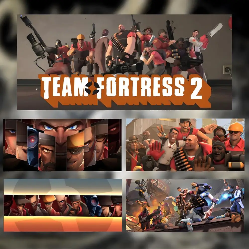 2 team shooter model figurine T-Team Fortress 2 Mouse Pad Large Thick Desk Pad Stitched Edges Gaming Mouse Mat for PC