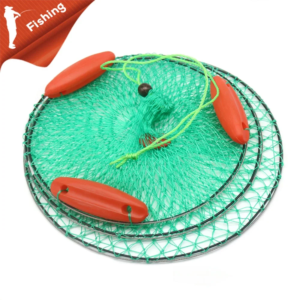 2 Layers Portable Foldable Fishing Floating Fish Net Shrimp Mesh Allows Fish To Survive In The Water