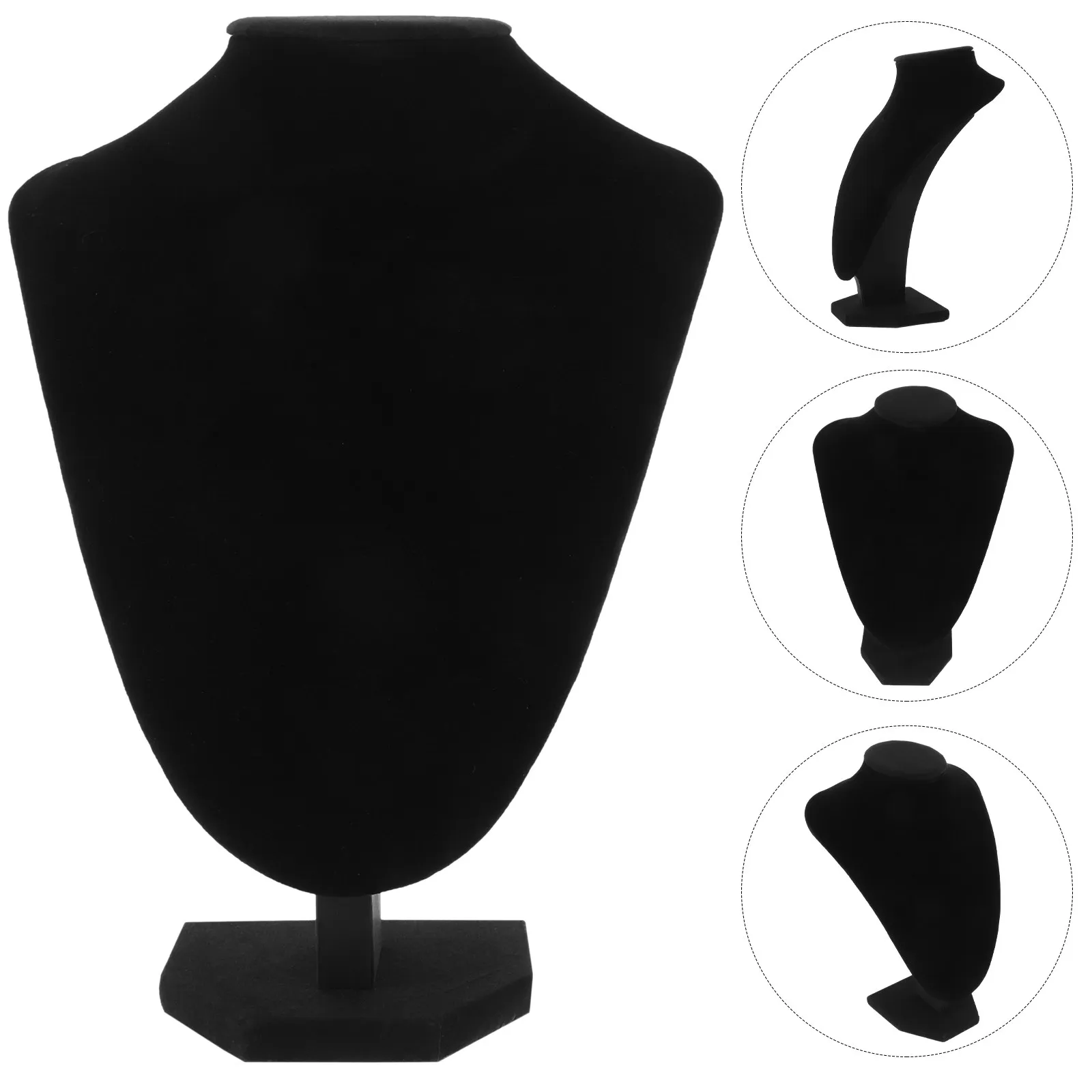 Premium Necklace Display Stand with Simulated Human Neck Design for Safe Jewelry Storage and Elegant Home Office Retail Display