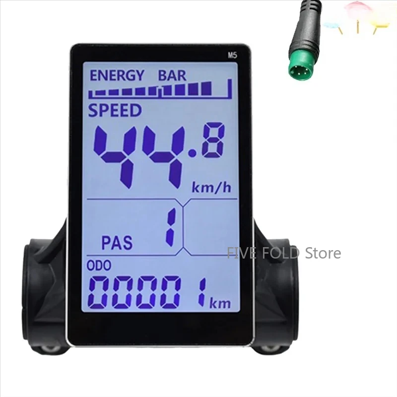 AliExpress M5 Electric Bike LCD Display Meter 24V 36V 48V 60V E Scooter LCD Panel Screen for Mountain Electric Bike(5PIN)