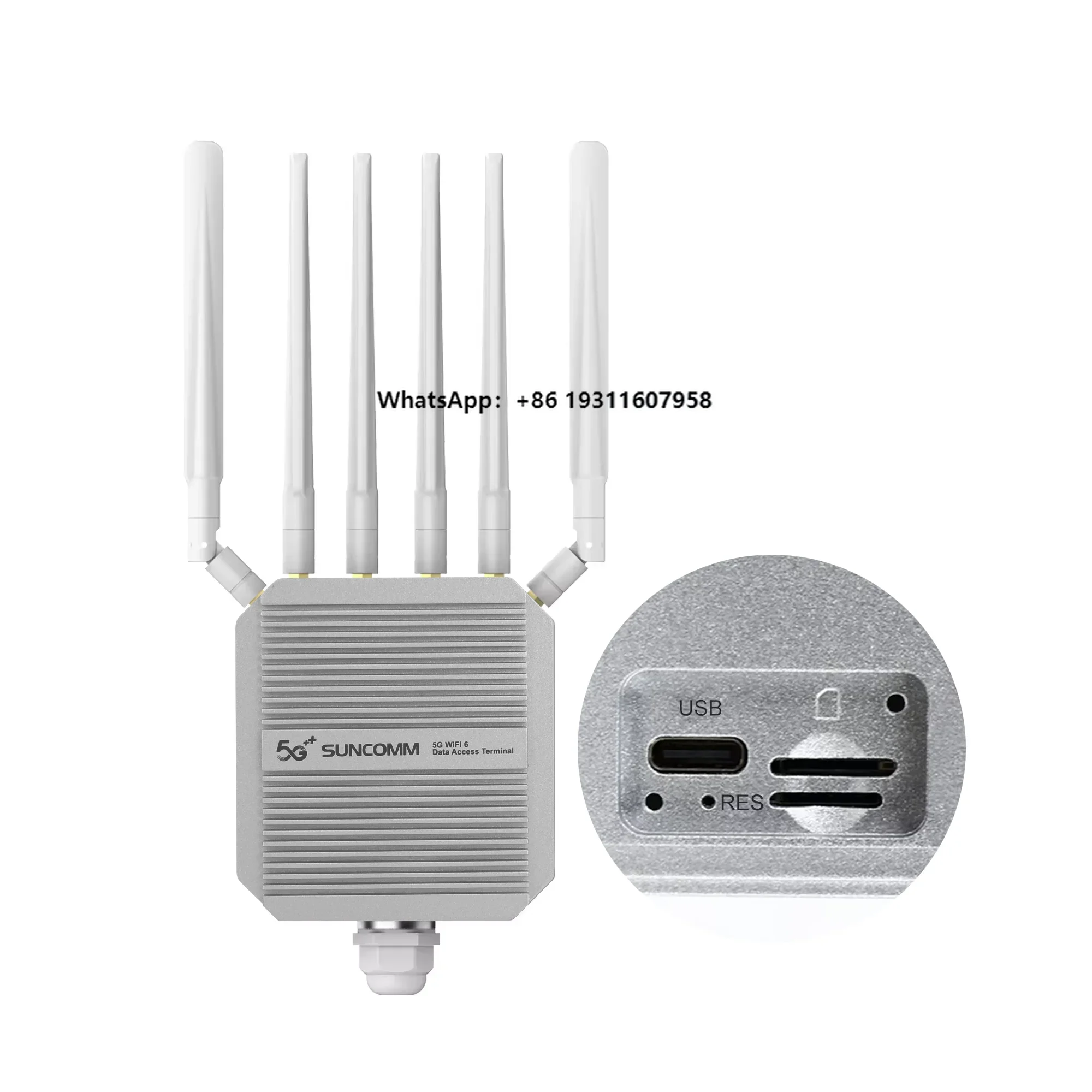 

New SUNCOMM CP520 4G/5G Outdoor CPE Dual SIM X62 WiFi6 SA NSA POE Power Supply 2.5Gbps LAN 5G Outdoor Router