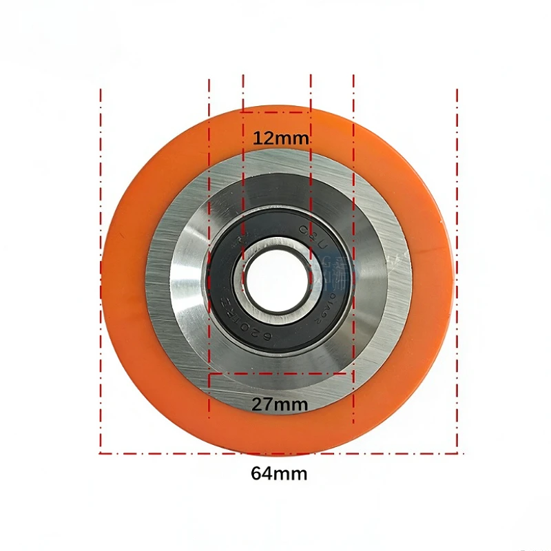 1/2/4PC 70298701p Dryer Drum Support Roller for HUEBSCH Speed Queen IPSO Clothes Drying Machine Orange Positioning Wheel Bearing