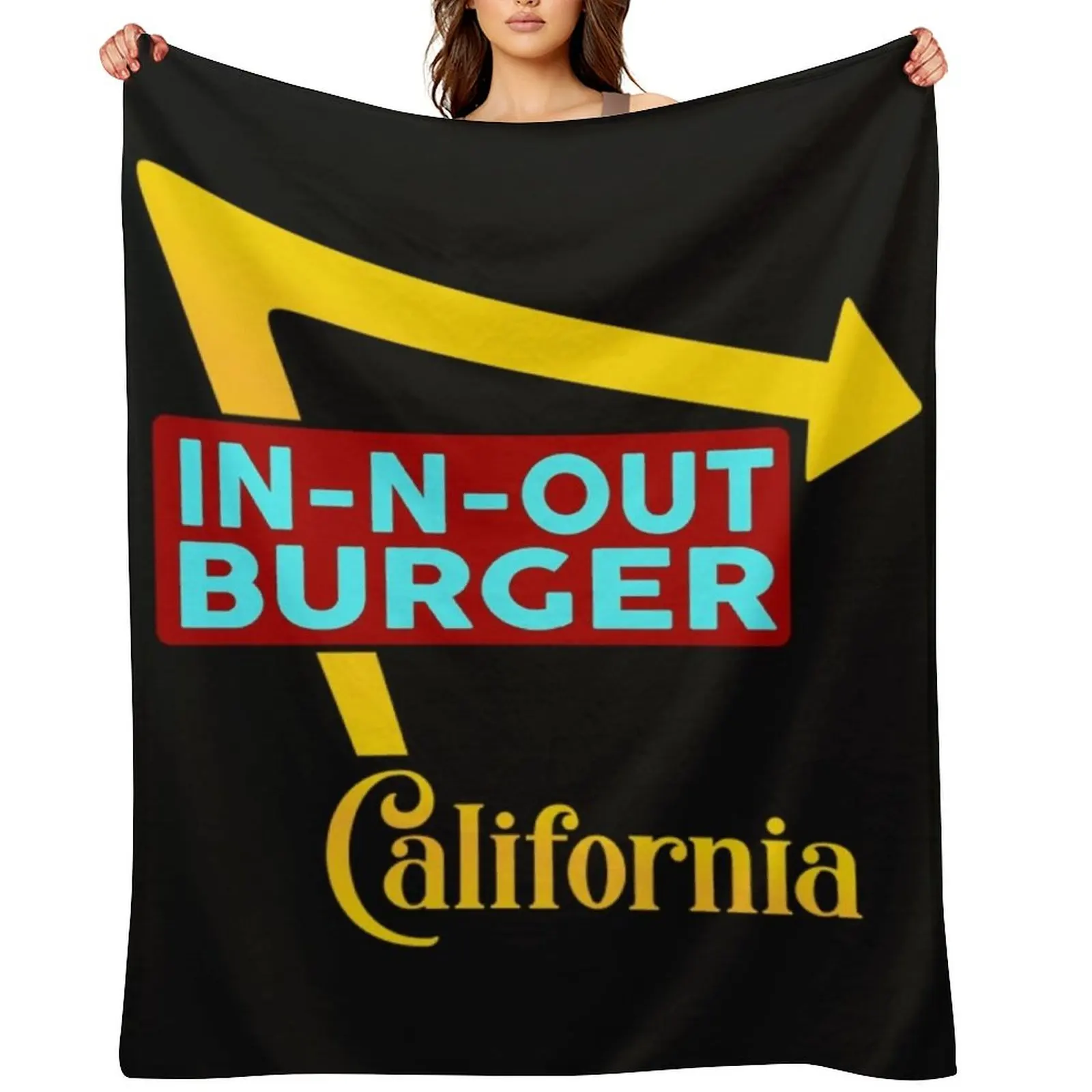 Burger Califoria T-Shirtburger califoria Throw Blanket Decoratives Beautifuls Baby Multi-Purpose Blankets