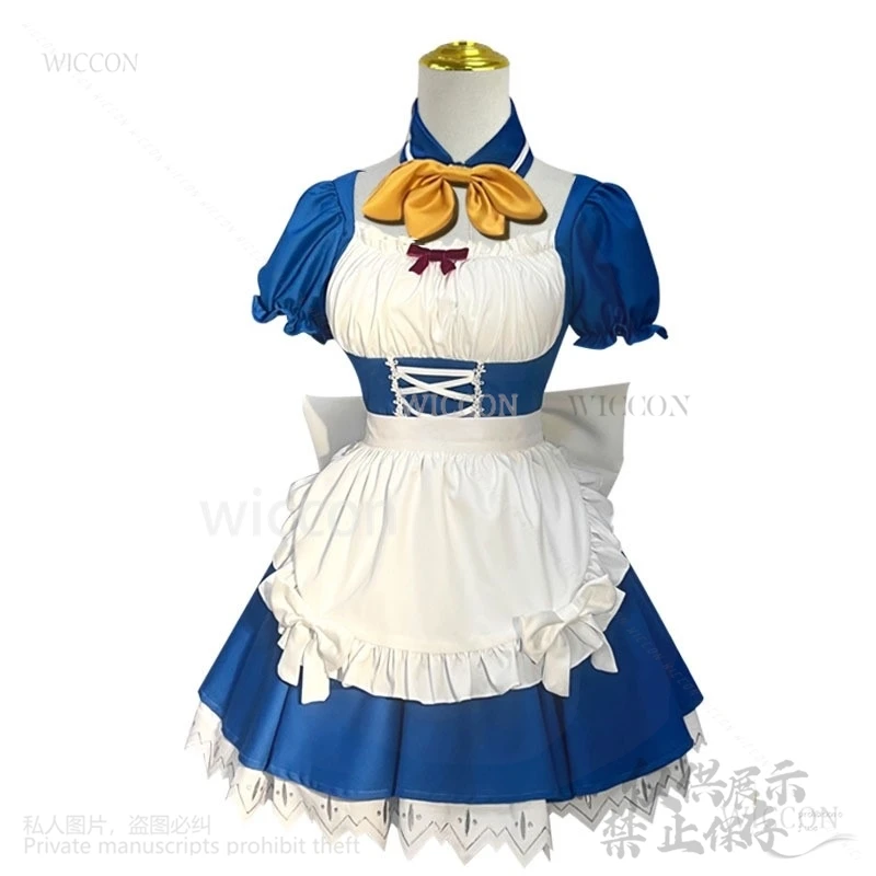 Disfraz de Anime Asuka Rei EVAA, disfraz Sexy de Lolita, vestido de sirvienta rojo y azul, pelucas Kawaii japonesas dulces para mujeres, Halloween para niñas personalizadas