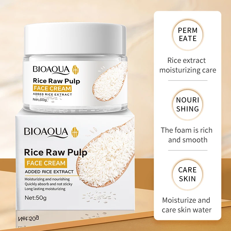 Rice Puree Face Cream Moisturizing Hydrating Whitening Face Cream Original Korean Face Beauty Skincare