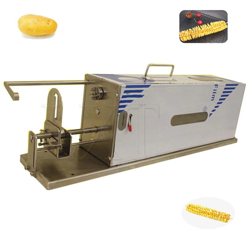 Potato Tower Machine Potato Chip Machine Potato Tower Crane Electric Potatos Tower Maker Stretch Button Setting Rotating