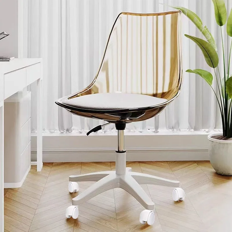 

Office Chair Dressing Chair Acrylic Transparent Lifting Swivel Chair Comfortable Office Writing Study Computer Chair