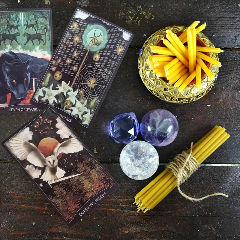 Guardian of the Night Tarot 78PCS Tarot Cards for Beginners Leisure Party Table Game Fun Board Game Playing Cards Oracle Cards