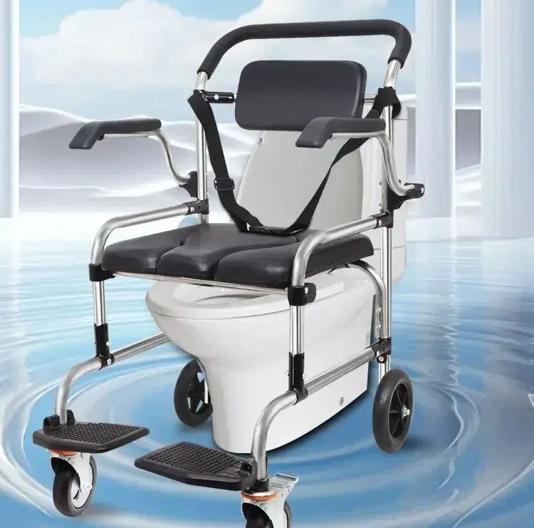 Toilet household squatting toilet chair for the elderly, toilet stool stainless steel toilet stool removable toilet non-slip