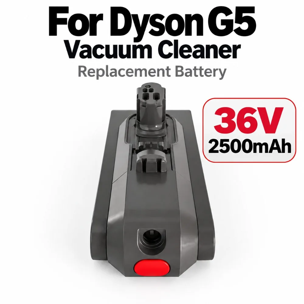 36V 2500mAh Replacement Battery Compatible with Dyson G5 Cordless Vacuum Cleaner, Durable Spare Power Pack for Handheld Sweeper