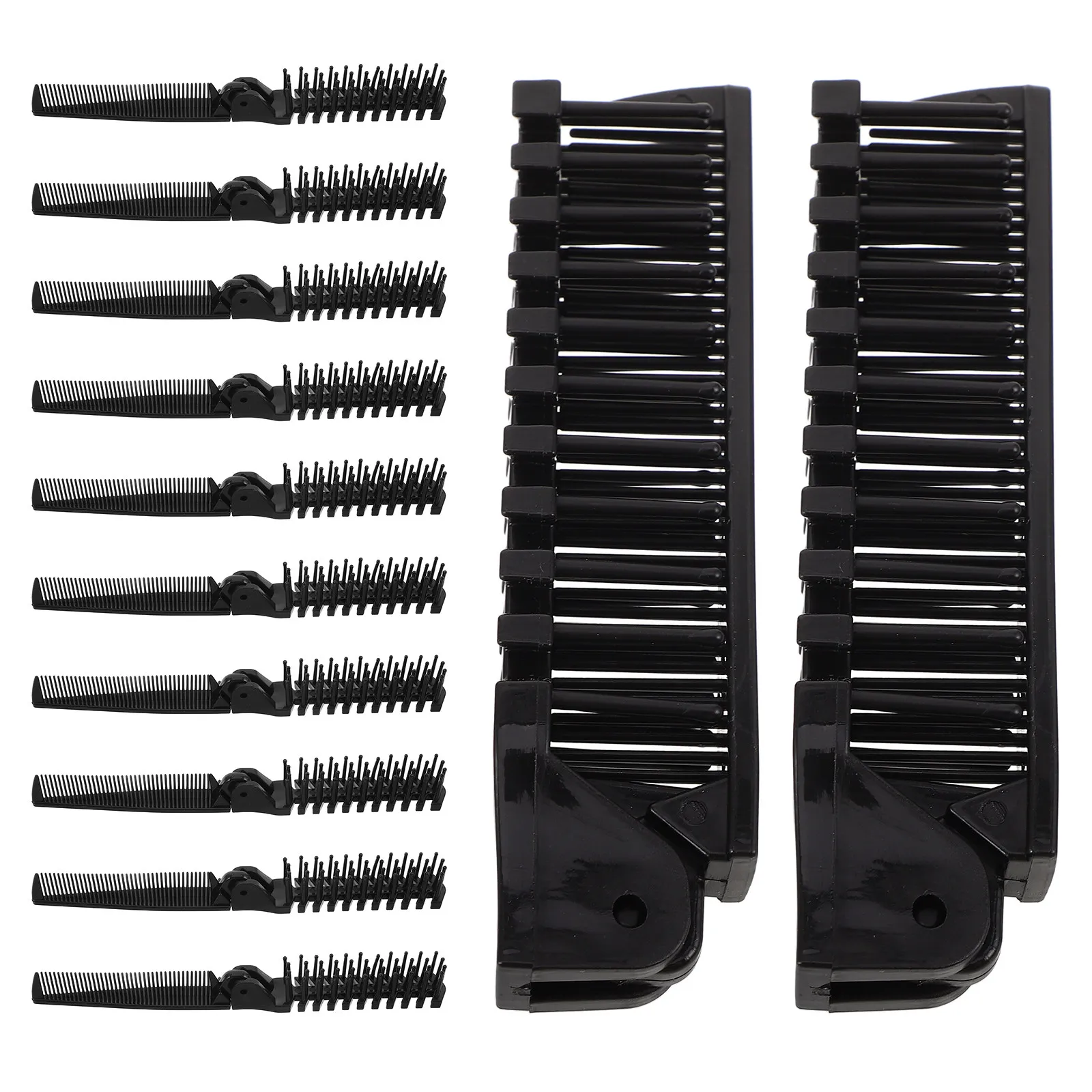 20Pcs Folding Hair Brush Portable Travel Comb Beaded Teeth Foldable Styling Tool Pocket Comb Men Women Travel Brush