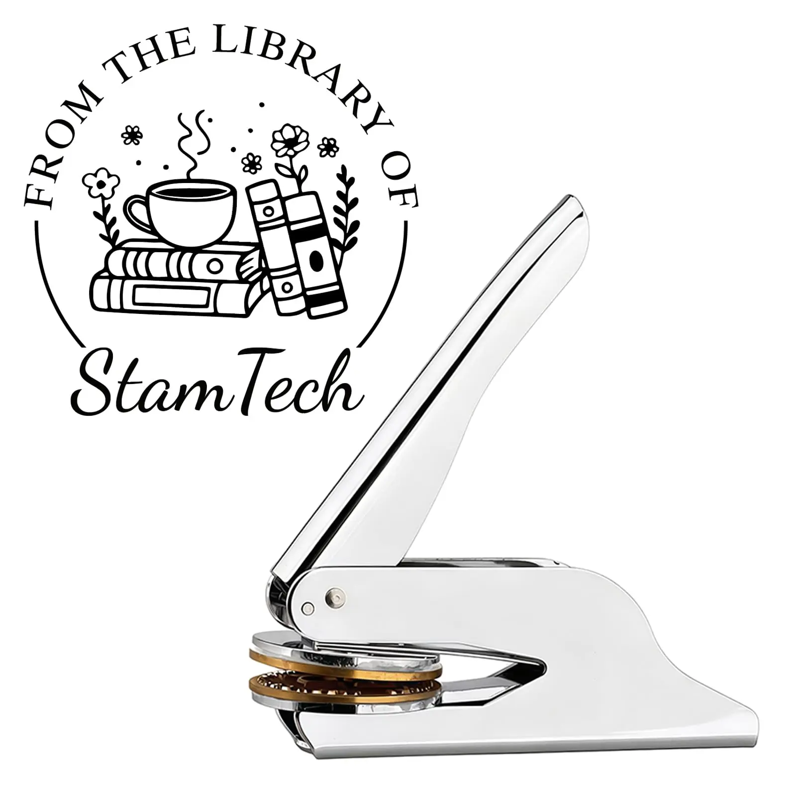 

Book Embosser Personalized Custom Embossers for Wedding Custom Book Stamp Personalized Gift for Book Lovers Readers Teachers