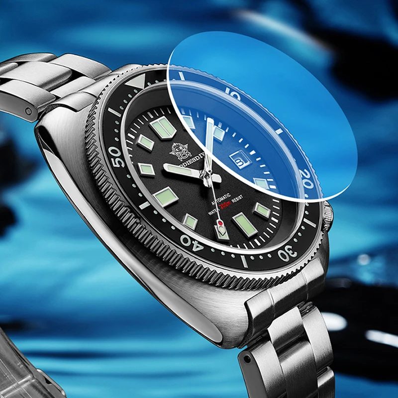 ADDIESDIVE Automatic Dive Watch Men Japan 8215 Movement 200M Waterproof Sapphire Crystal Ceramic Bezel Luminous Sport Watch