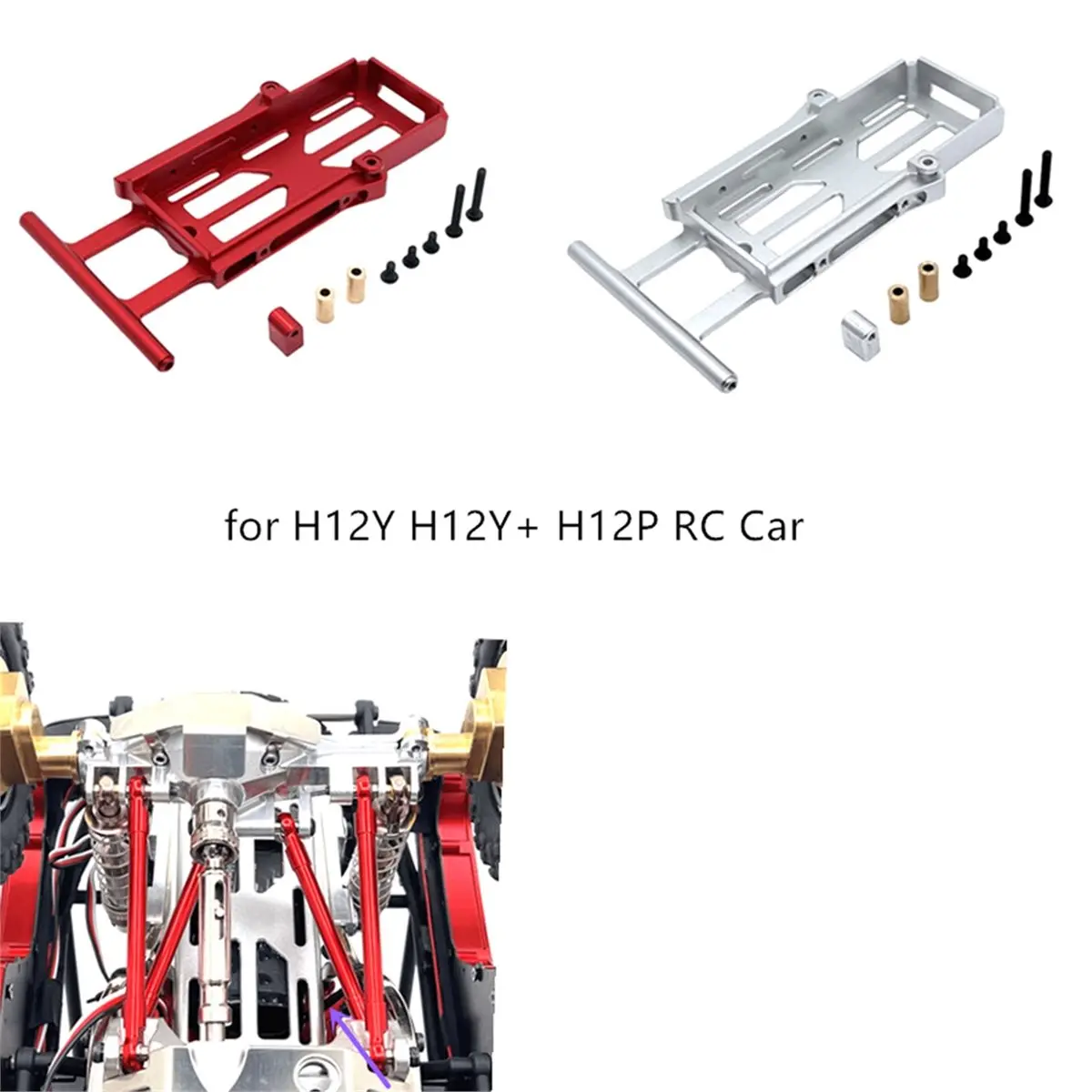 A77K Metal Battery Compartment is Suitable for H12Y H12Y+H12P 1/12 RC Car Chassis Spare Parts Upgraded Reinforced C