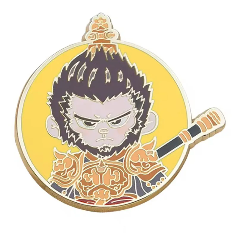 

Black Myth Wukong Badge Monkey King Enamel Pin Chibi Game Animation Character Brooch Gamer Collect