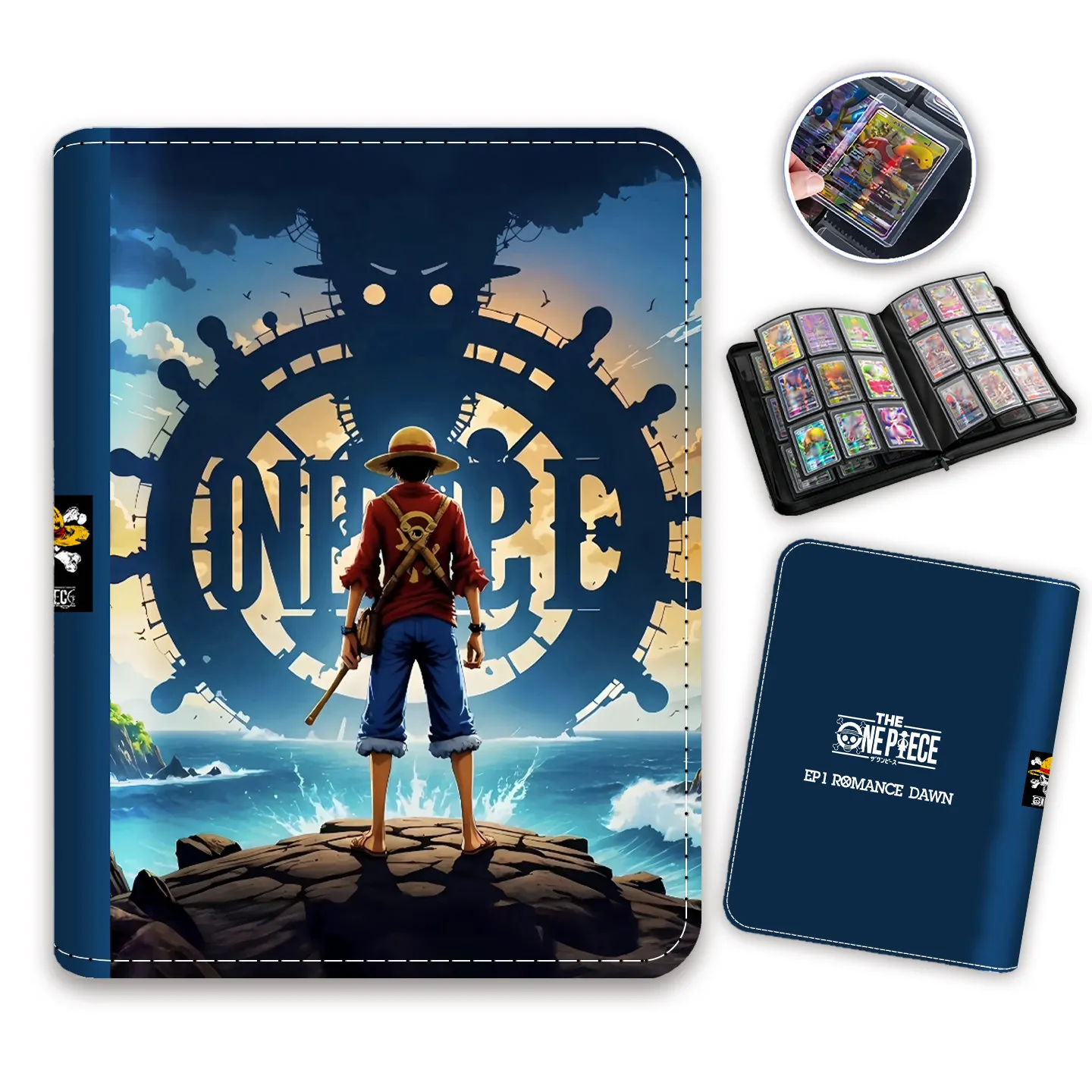 OPCG One Piece Card Binder Heroines Album Series Nami Nico Robin Uta 360pcs Card Holder 9 Grid PU Gold Stamping Folder Toy Gifts