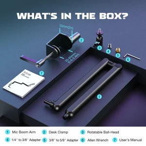 حامل ميكروفون منخفض المستوى قابل للتعديل FIFINE ، تعليق ذراع الرافعة ، إدارة الكابلات ، حامل سطح المكتب ، مكبر صوت K688 ، AM8-BM88 أفضل 10 ميكروفون ذراع مفصلي للمبيعات - رقم 6