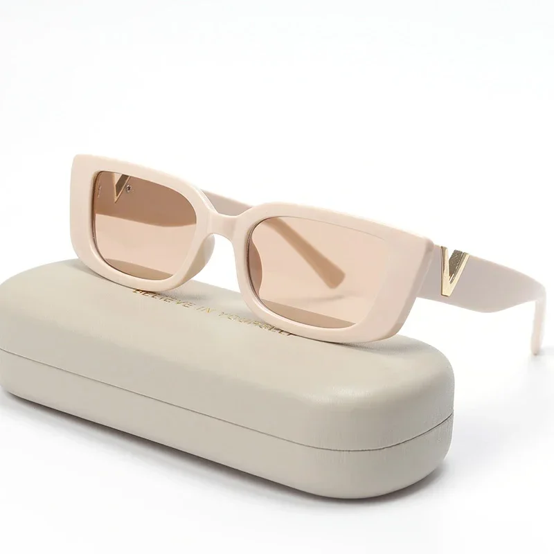 JNPCXI Retro Cat Eye Sunglasses Women Luxury Beige Sun Glasses Men Fashion Design