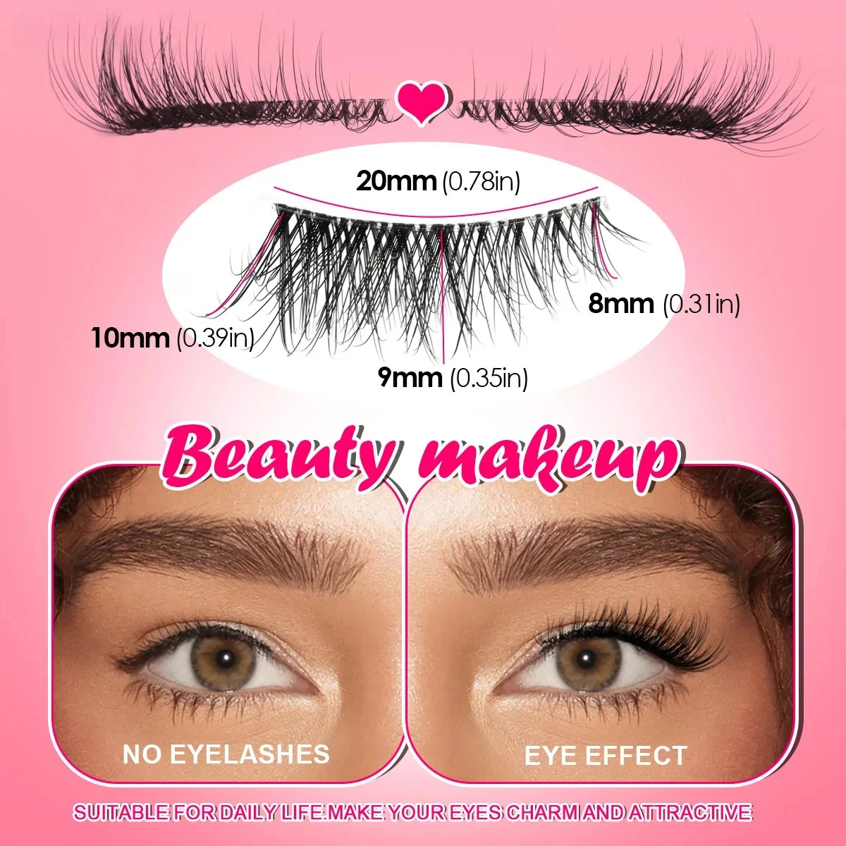 جديد نصف الرموش الرموش الصناعية 5/10 أزواج ثلاثية الأبعاد المنك جلدة الطبيعية رمش تمديد القط العين الرموش ماكياج فو Cils الثعلب لاش