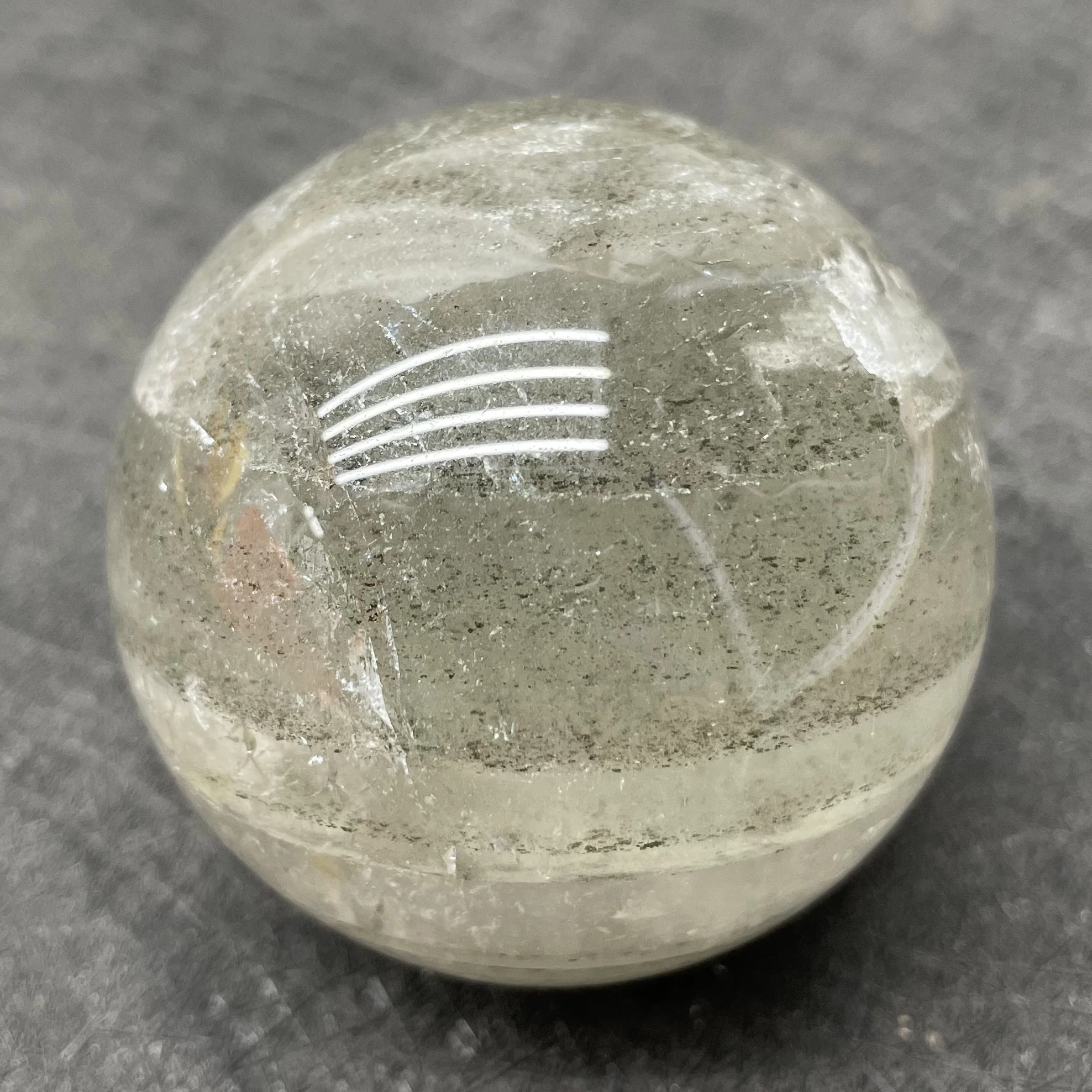 228g Natural Stone Green Phantom Sphere  Polished Quartz Reiki Ball Healing Gift Crystal Ball Room Decor Z690