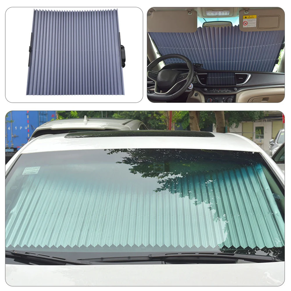 Car Windshield Stretch Sunshade Type Sun Shade for Car Window Summer Sun Protection Heat Insulation Curtainfor Car Front Shading