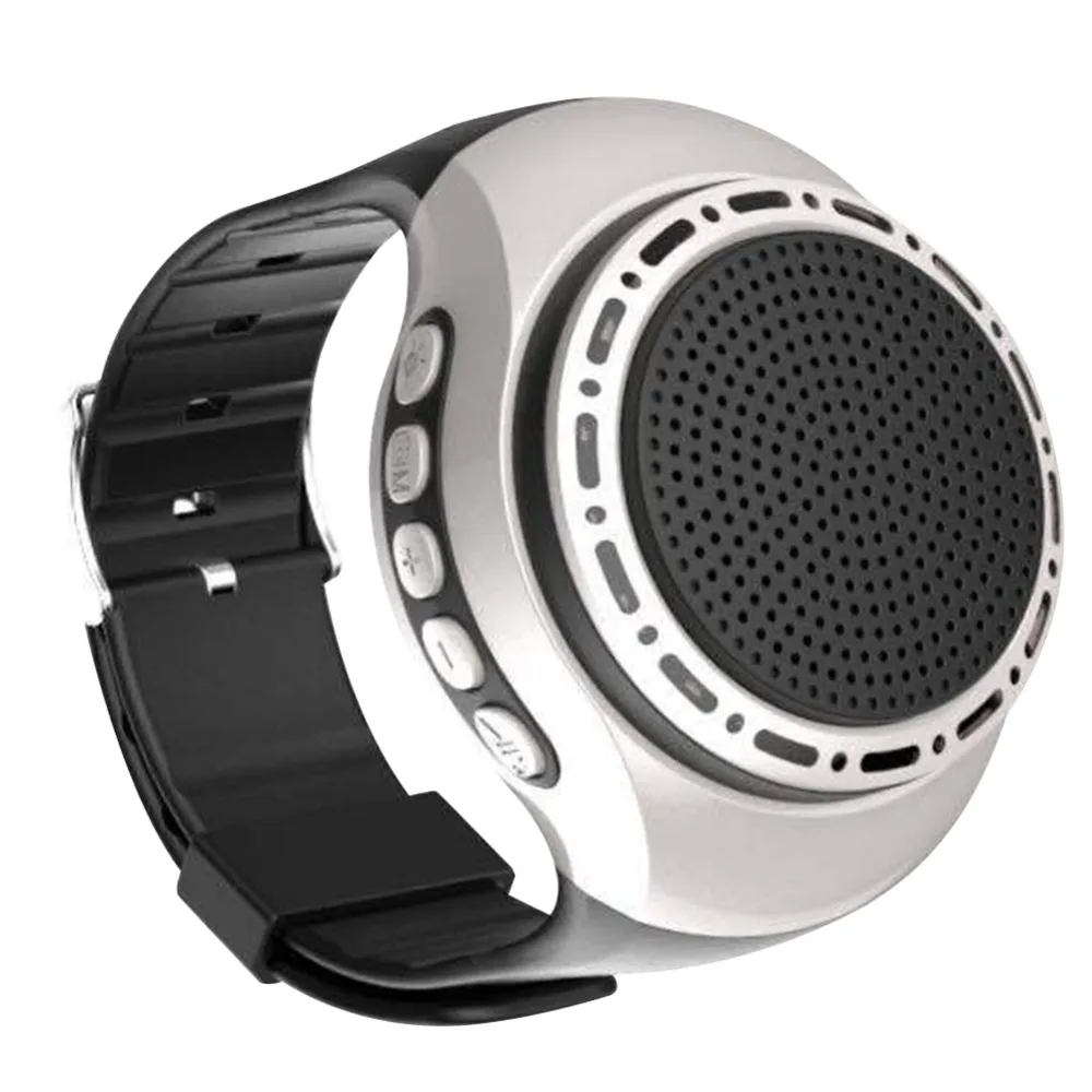 USB Rechargeable Wrist Watch Speaker U6 Hands-free Call Mini Speaker Cool Lighting TF Card Slot Subwoofer Speaker