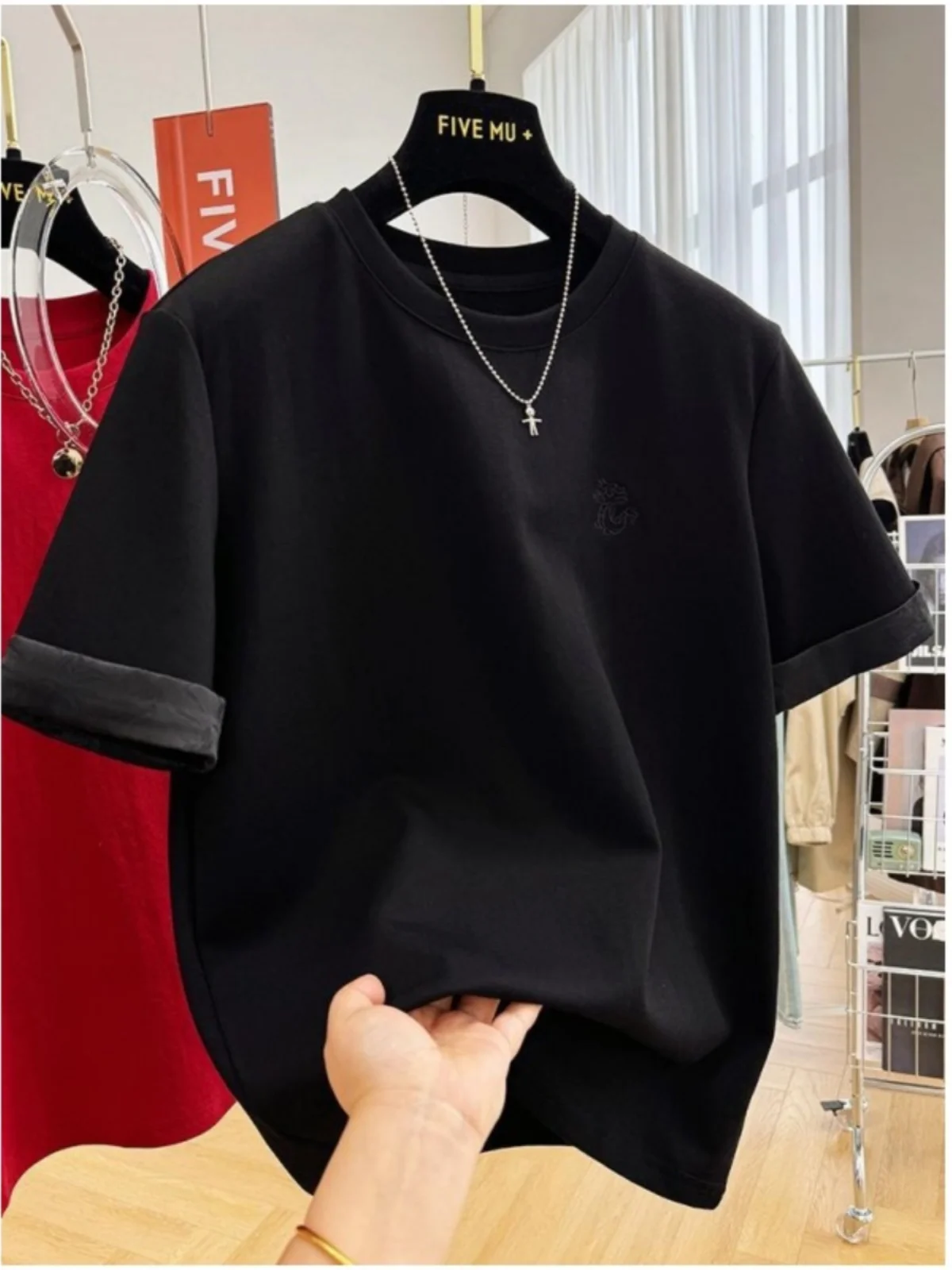 

Очень большая футболка в стиле пэчворк с национальным узором, летняя, модная, новая, китайская, с коротким рукавом, для мужчин