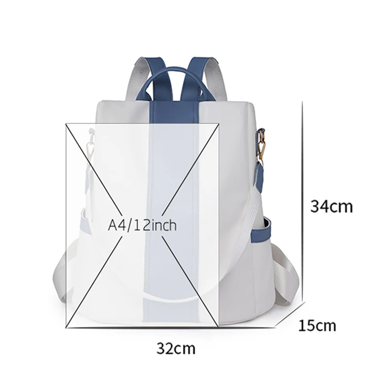 High Quality Waterproof Ladies Backpack Oxford Cloth Shoulder Bags For Women 2024 New Fashion School Bags For Girls Rucksack Sac