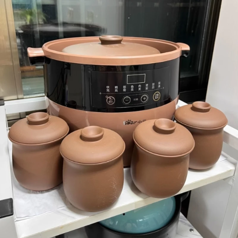 New household electric stew pot - ceramic purple sand. For stewing bird's nest and promoting health. Automatic soup casserole.