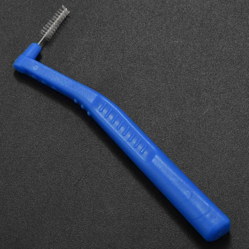 Asus L Vorm Push-Pull Interdentale Borstel 80 Stuks Mondverzorging Tanden Bleken Tand Pick Tand Orthodontisch Blauw