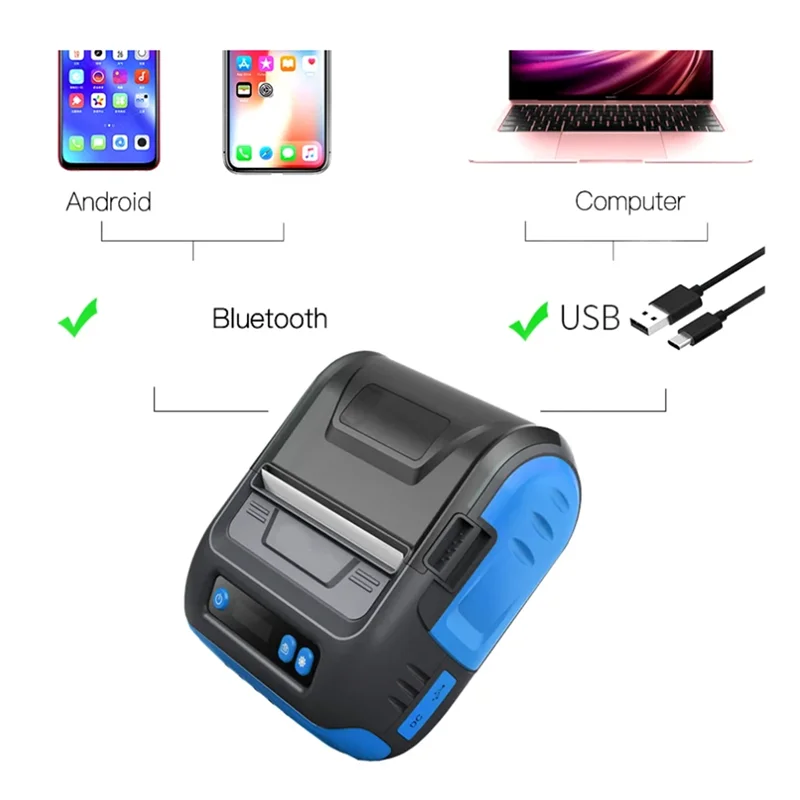 

Exquisite-MHT-Mini Портативный портативный Bluetooth беспроводной 80 мм мини-термальный мобильный карманный чековый принтер Bluetooth Принтер
