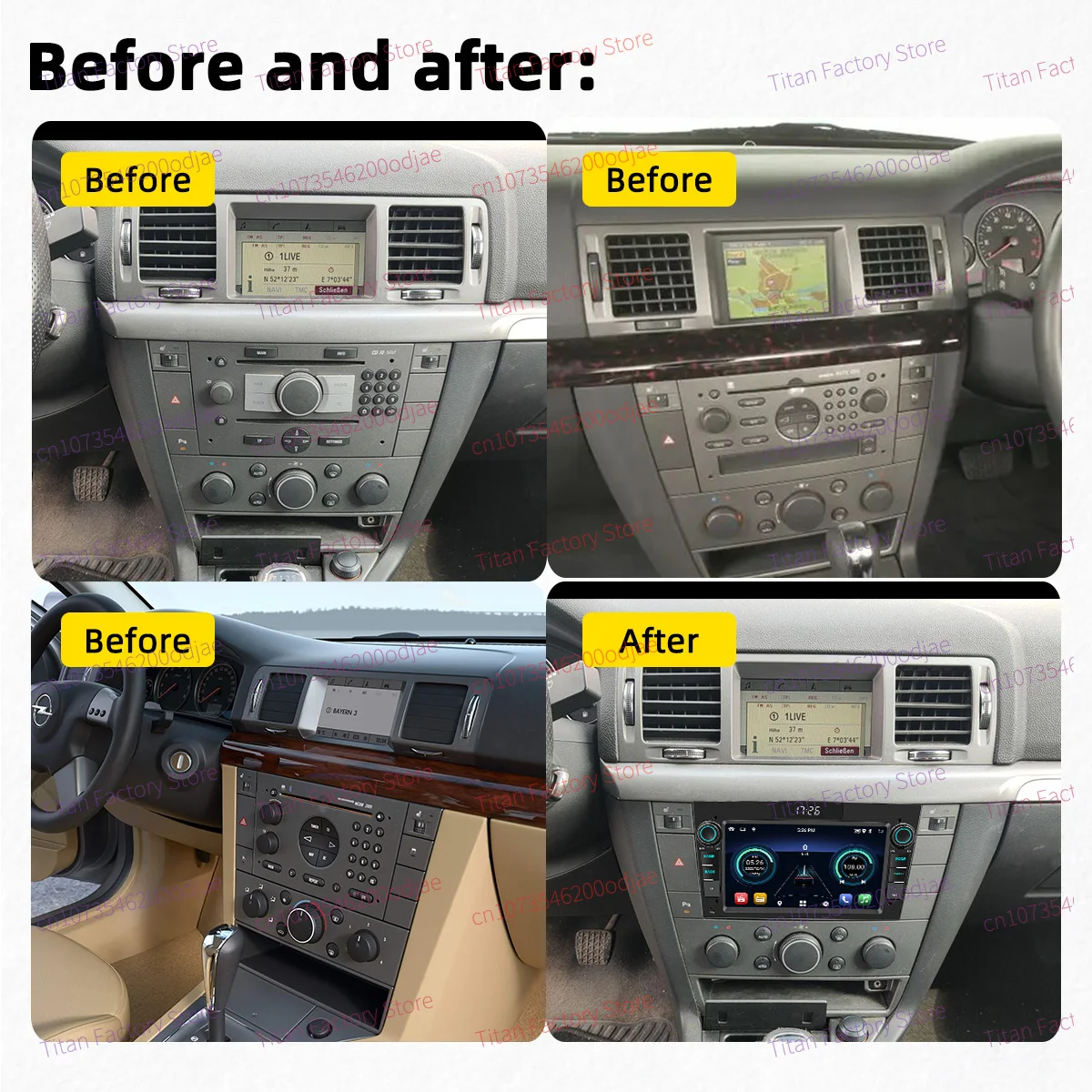 7 "شاشة أندرويد سيارة الوسائط المتعددة 2 الدين راديو لأوبل فوكسهول سيجنوم 2003-2008 اللاسلكية Carplay أندرويد السيارات رئيس وحدة ستيريو #3