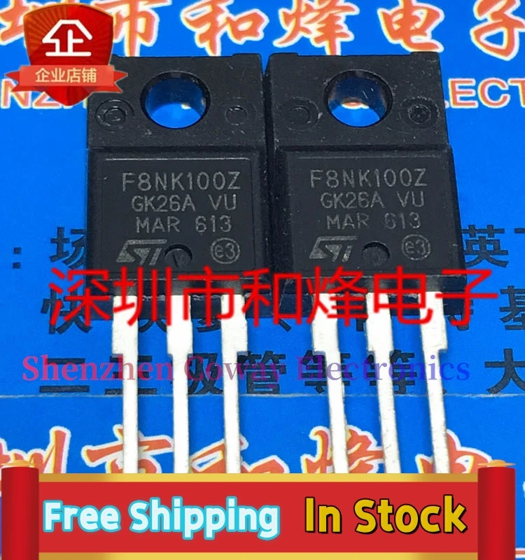 10PCS-30PCS  F8NK100Z STF8NK100Z  TO-220F 1000V 6.5A  In Stock Fast Shipping