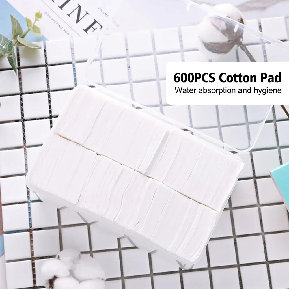 600 Uds. Removedor de maquillaje Facial suave, algodones de limpieza, almohadillas de algodón desechables finas/perlas para tatuajes, suministros para Microblading