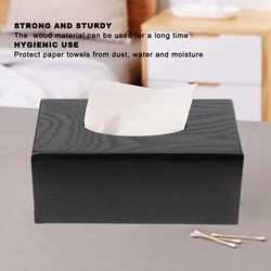 Black Wooden Tissue Box Napkin Case Elegant Tissue Holder for Home Hotel Living Room Napkin Box Tissue Holder Tissue Box