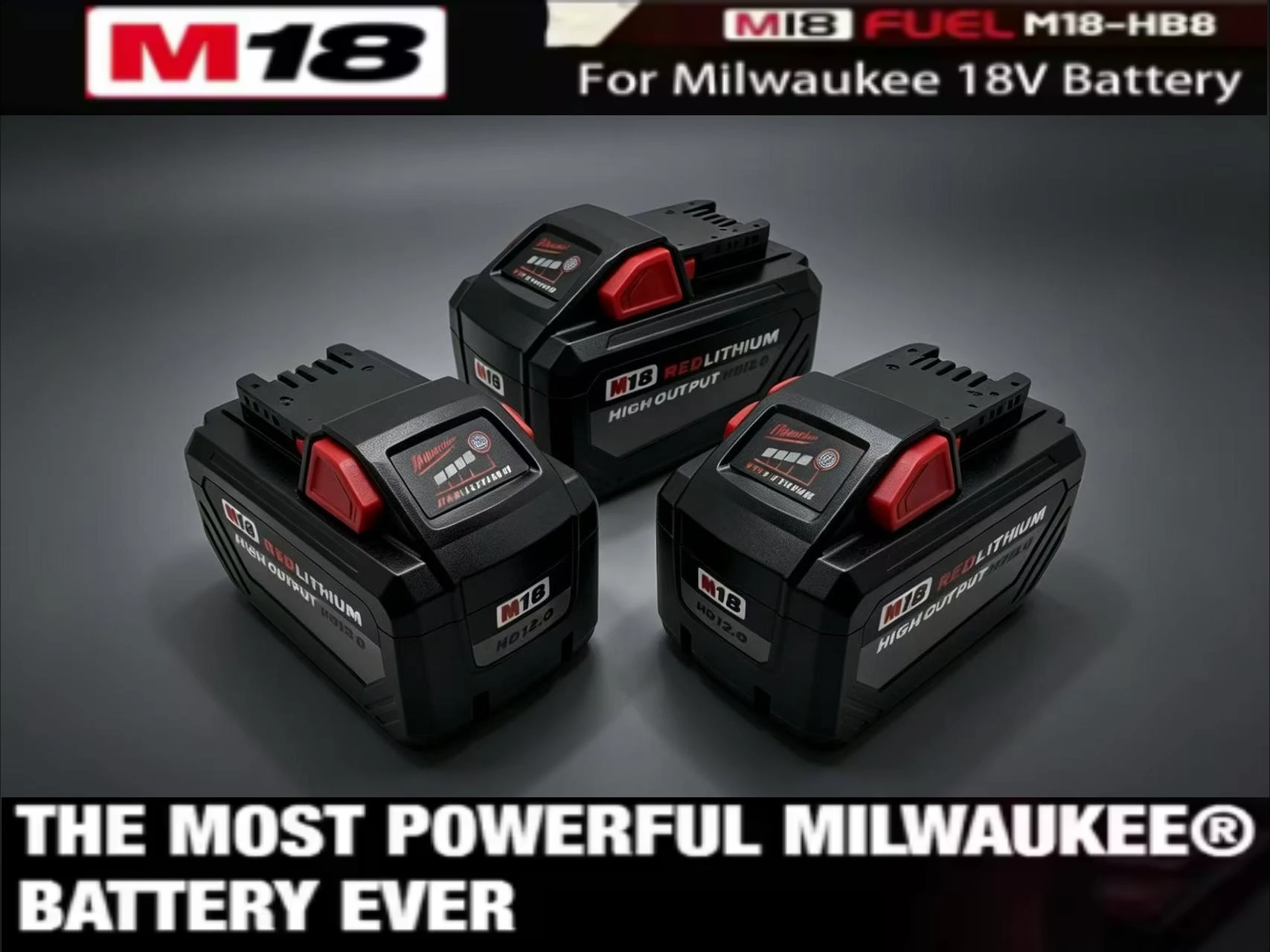

Ultimate Battery Upgrade! Milwaukee M18 18V 6.0/8.0/12.0Ah High Capacity Battery For M18 Cordless Drill Driver Tools