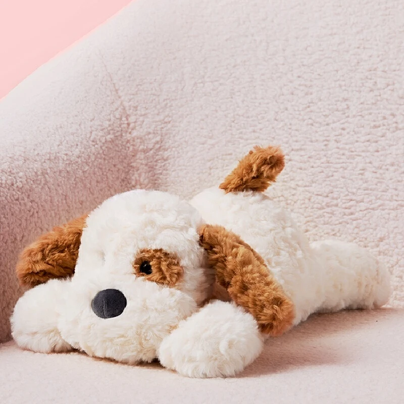 Miniso 本物の漫画ぬいぐるみ犬横たわる枕人形グッズおもちゃ誕生日プレゼント子供のための家の装飾ギフト