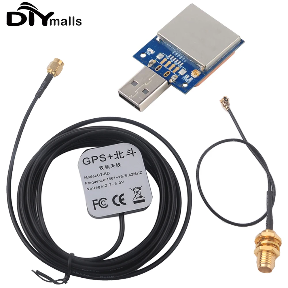 

USB GPS Module M8N GPS Antenna IPX to SMA Cable Beidou Glonass Receiver Navigation for Arduino Pixhawk Flight Control