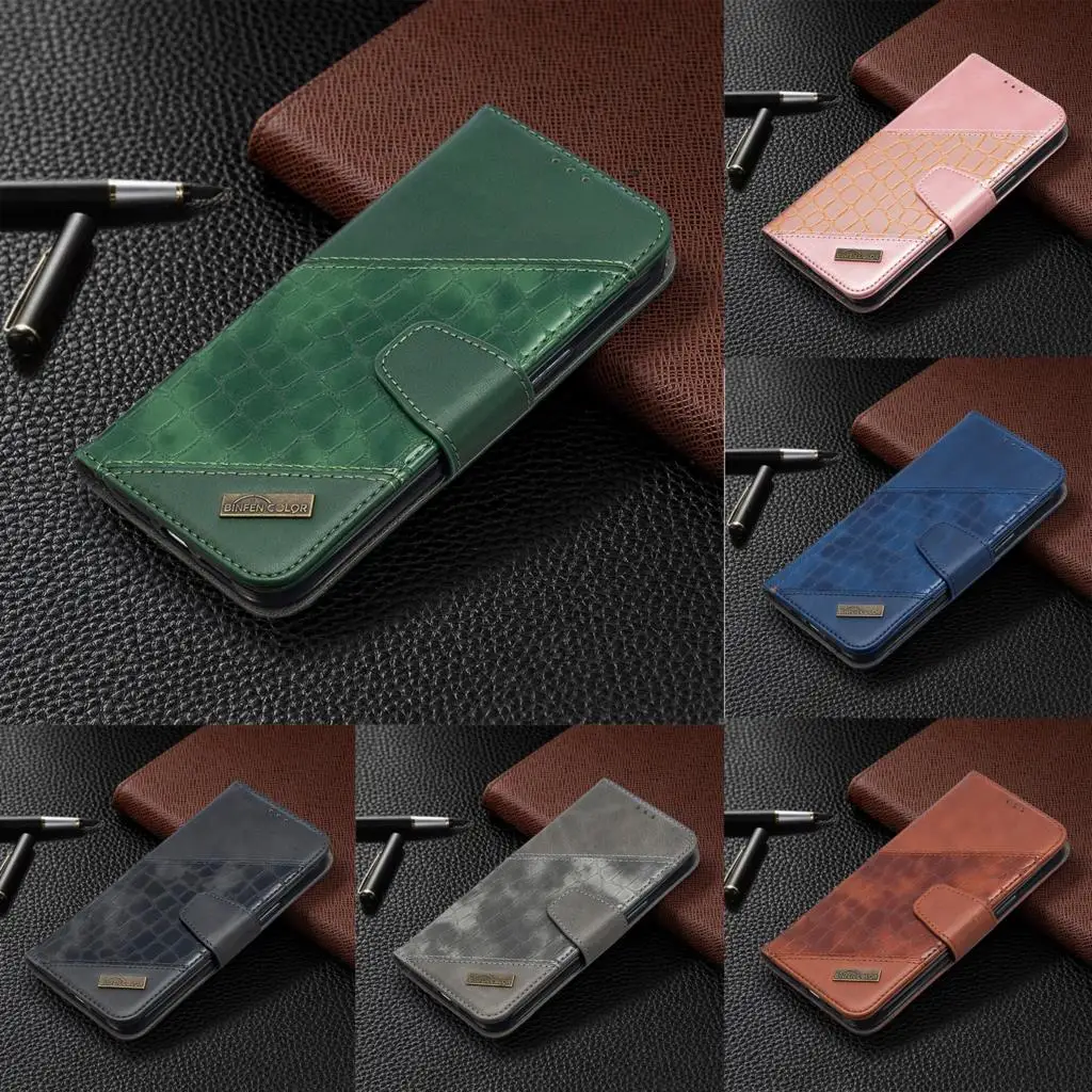 Luxury Crocodile Flip Wallet Case For Huawei P30 P40 P50 Pro Honor 8A 8S 9A 9S 10 9X Lite Y5 Y6 Y7 Y9 P Smart 2019 Protect Cover