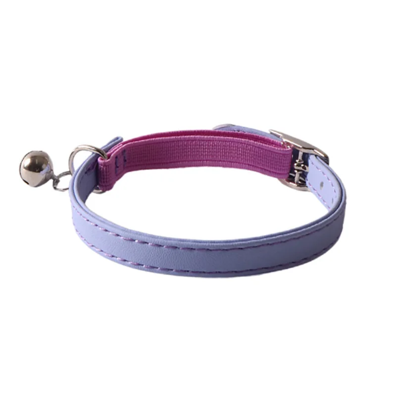 Cute Leather Cat Collar With Bell Safety Puppy Necklace Collars For Cat Small Dog Kitten Chihuahua Accessories Pet Products