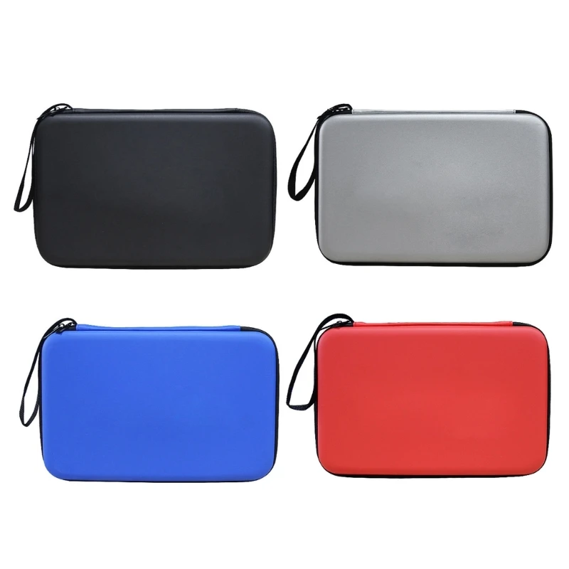 Portable Hard Table Tennis Bag Square Pingpong Paddle Storage Bag Durable Waterproof Zipper Handbag Holds 2 Rackets