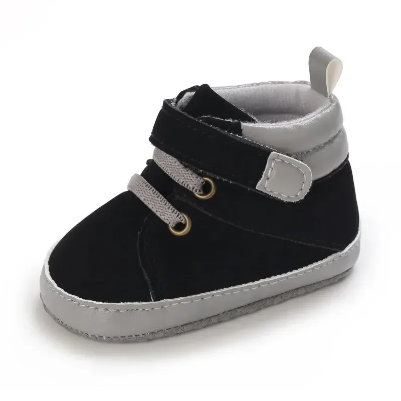 Tênis retrô de sola macia Meckior para bebê menino e menina, sapatos casuais para crianças, mid-top, primavera e outono