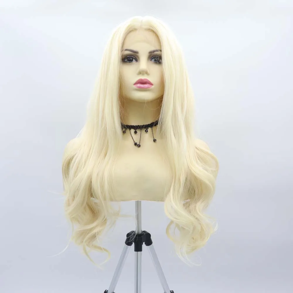 

Парики Sylvia 613 # Цветные синтетические желтые блондинки парики фронта шнурка для женщин волосы термостойкое волокно длинные волнистые парики