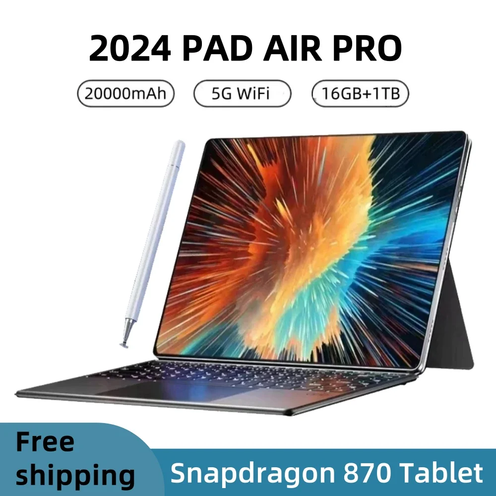 

Global Version Pad Air Pro Tablet Android 13 11 Inch HD 4K 16GB+1TB Full screen 5G Dual SIM Bluetooth WiFi GPS Tablets PC 2024